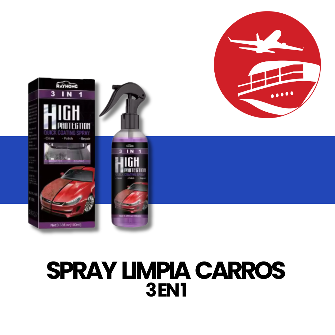 Spray limpia carros 3 en 1 de alta protección